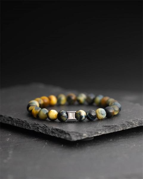 Armband mit 8 mm Tigerauge-Stein - Gem Lucky Tiger